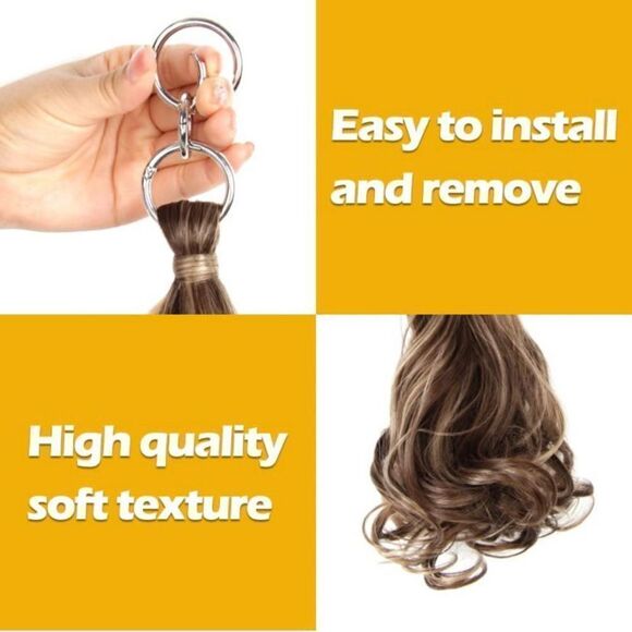 Brandnew Short Ponytail Extension 14 Inch Blonde Ombre - Picture 7 of 9